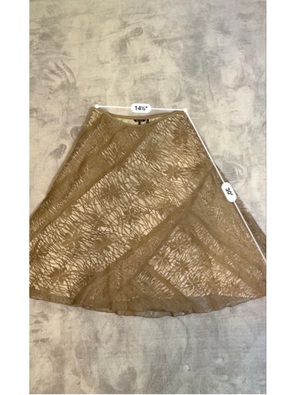 Women's Nie + Zoe Brown Beige A-Line Maxi Skirt Size 8 - Picture 8 of 10
